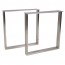 Rectangular Table Legs Stainless Steel Set of 2