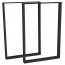 Rectangular Table Legs Steel Set of 2