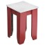 Recycled Wood Cafe Stool Custom Colour with White Top