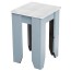 Recycled Wood Cafe Stool Custom Colour with White Top