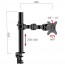 Revolve Pole Mounted Single Monitor Arm