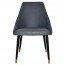 Rhea Side Chair Slim Black Brass Legs