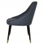 Rhea Side Chair Slim Black Brass Legs