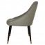 Rhea Side Chair Slim Black Brass Legs