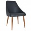 Rhea Side Chair Slim Light Oak Metal Legs