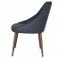 Rhea Side Chair Slim Light Walnut Metal Legs