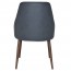 Rhea Side Chair Slim Light Walnut Metal Legs