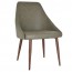 Rhea Side Chair Slim Light Walnut Metal Legs