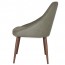 Rhea Side Chair Slim Light Walnut Metal Legs