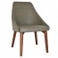 Rhea Side Chair Solid Light Walnut Timber Legs 