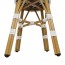 Riviera Outdoor Wicker Low Stool Blue & White 46cm