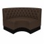 Round Corner Chesterfield Booth Ribbed Back