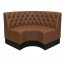 Round Corner Chesterfield Booth Ribbed Back