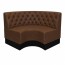 Round Corner Chesterfield Booth Ribbed Back