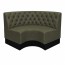 Round Corner Chesterfield Booth Ribbed Back