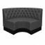 Round Corner Chesterfield Booth Ribbed Back