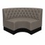 Round Corner Chesterfield Booth Ribbed Back