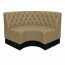Round Corner Chesterfield Booth Ribbed Back