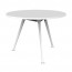 Infinity Round Office Meeting Table 3 White Legs