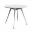 Infinity Round Office Meeting Table 4 White Legs