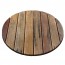 Rustic Recycled Timber Round Outdoor Table Top