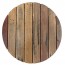 Rustic Recycled Timber Round Outdoor Table Top