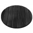 Rustic Recycled Timber Round Outdoor Table Top - Black