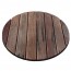 Rustic Recycled Timber Round Outdoor Table Top - Walnut