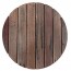 Rustic Recycled Timber Round Outdoor Table Top - Walnut