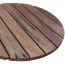 Rustic Recycled Timber Round Outdoor Table Top - Walnut