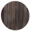 Rustic Recycled Timber Round Outdoor Table Top - Wenge