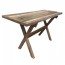 Rustic X Frame Recycled Timber Bar Table
