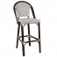 Santorini Chevron Wicker Outdoor Bar Stool 75cm