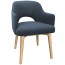Scandi Tub Chair Natural Wood Legs