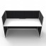 SHUSH30 1 Person Single Sided Screen Hung Workstation With Black Screen AS30SHD1P1275 NW-12S-BF/WF-1275
