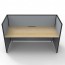 SHUSH30 1 Person Single Sided Screen Hung Workstation With Grey Screen AS30SHD1P1275 NO-12S-GF/BF-1200