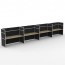 SHUSH30 4 Person Single Sided Screen Hung Workstation With Black Screen AS30SHS4P1275 NO-15S-BF/WF-1200