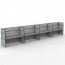 SHUSH30 4 Person Single Sided Screen Hung Workstation With Grey Screen AS30SHS4P1275 NO-15S-GF/BF-1200
