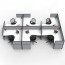 SHUSH30 6 Person Corner F Screen Hung Workstation With Grey Screen AS30SHCF6P1515 NW-12S-GF/BF-1515