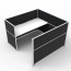 SHUSH30 1 Person Cubicle Screen Hung Workstation With Black Screen AS30SHCBL1P1275 NW-12S-BF/WF-1200
