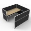 SHUSH30 1 Person Cubicle Screen Hung Workstation With Black Screen AS30SHCBL1P1275 NO-12S-BF/WF-1200