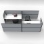 SHUSH30 2 Person Cubicle Screen Hung Workstation With Grey Screen AS30SHCBL2P1275 NW-12S-GF/BF-1200