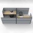 SHUSH30 2 Person Cubicle Screen Hung Workstation With Grey Screen AS30SHCBL2P1275 NO-12S-GF/BF-1200