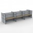 SHUSH30 6 Person Double Sided Screen Hung Workstation With Grey Screen AS30SHD6P1275 NO-15S-GF/BF-1200