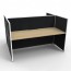 SHUSH30 2 Person Double Sided Screen Hung Workstation With Black Screen AS30SHD2P1275 NO-12S-BF/WF-1200