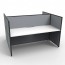 SHUSH30 2 Person Double Sided Screen Hung Workstation With Grey Screen AS30SHD2P1275 NW-12S-GF/BF-1200