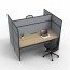 SHUSH30 2 Person Double Sided Screen Hung Workstation With Grey Screen AS30SHD2P1275 NO-15S-GF/BF-1200