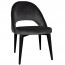 Sienna Velvet Dining Chair Black Steel Legs