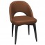 Sienna Vinyl Dining Chair Black Metal Legs