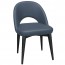 Sienna Vinyl Dining Chair Black Metal Legs